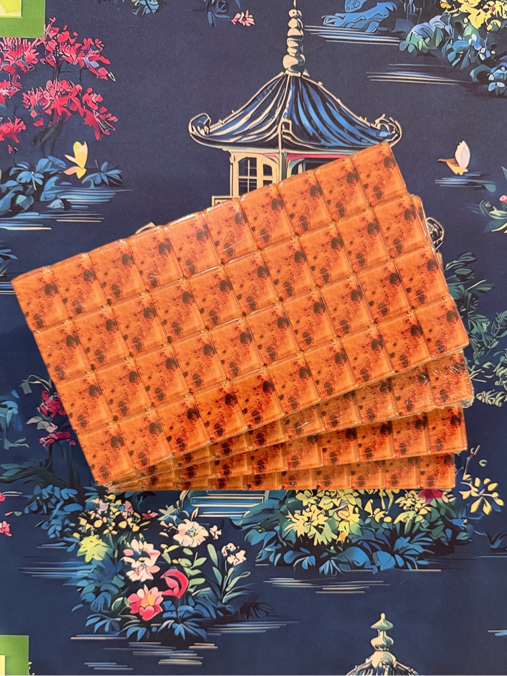 Burl wood Mahjong Tiles